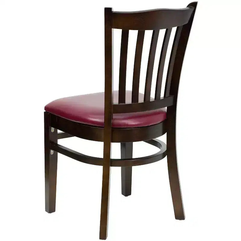 Emma and Oliver Vertical Slat Back Wooden Restaurant Dining Chair