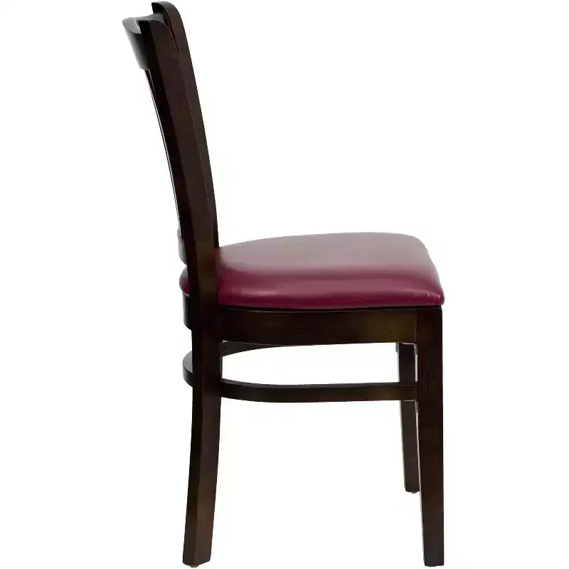 Emma and Oliver Vertical Slat Back Wooden Restaurant Dining Chair